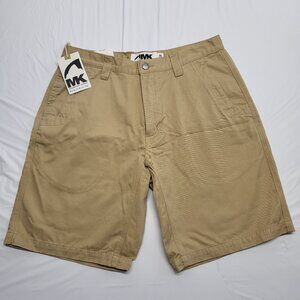 Mountain Khakis Shorts Jackson Hole Mens 33 X 10 Teton Twill Outdoor Beige NWT